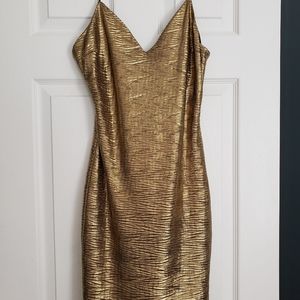 Lulu*s Gold mini dress size Small